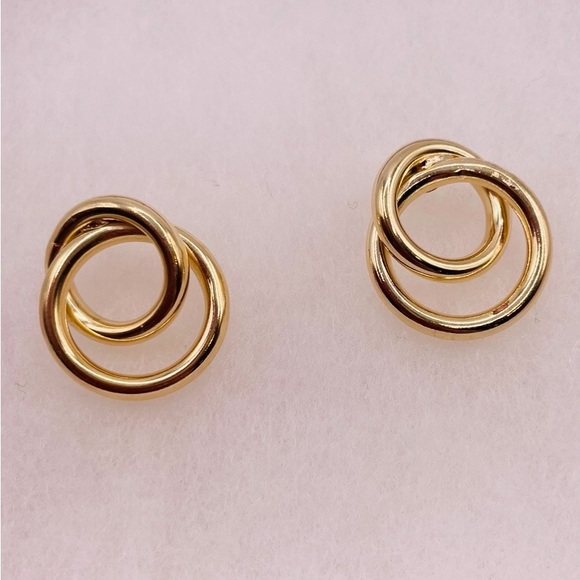 Jewelry - Gold Plated Interlocking Circle Earrings NWT
